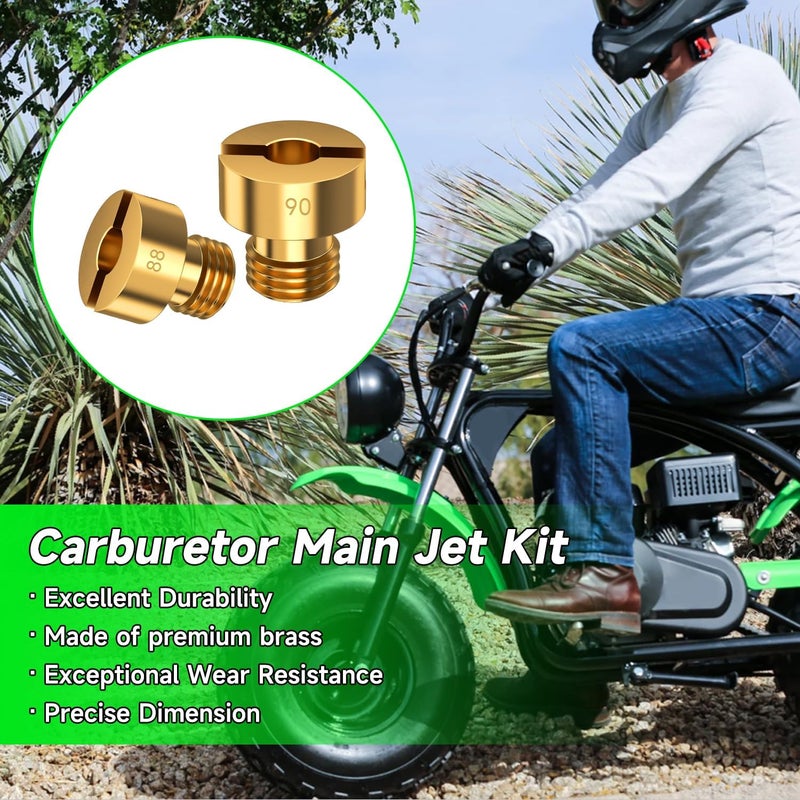 XIKOBY VM22 Carburetor Jet Kit Compatible with VM22 VM24 VM26 VM30 Carb 196cc 212cc Mini Bike 125cc 200cc 250cc Dirt Bike ATV Go Kart 16PCS 88 90 95 98 100 105 110 115 120 125 130 135 140 145 150 155 - Image 2